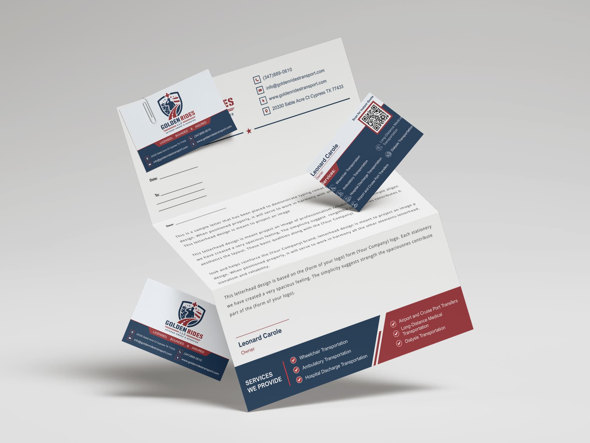 NEMT brand identity — MedFlow Digital