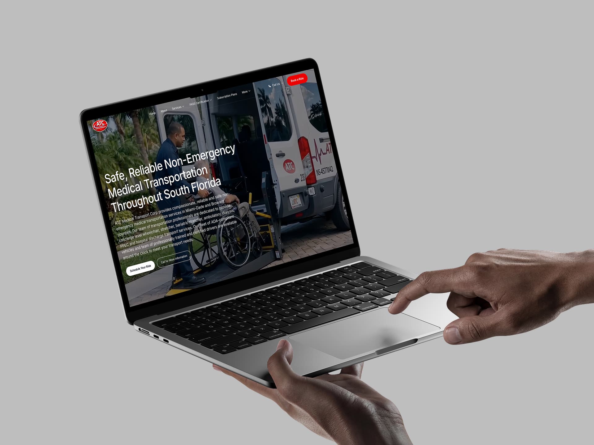 NEMT website design — Go Ultra case study — MedFlow Digital
